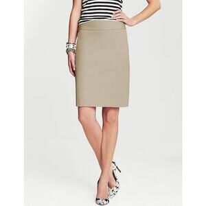 Banana Republic Sloan Khaki Pencil Skirt - 0 Petite - NWT